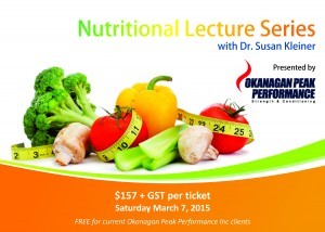 Nutritional Lecture Series with Dr. Susan Kleiner